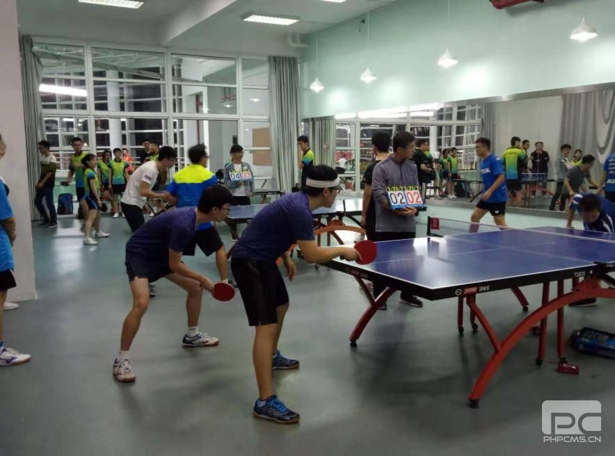 我校乒乓球队在大学城运动会乒乓球项目成功卫冕