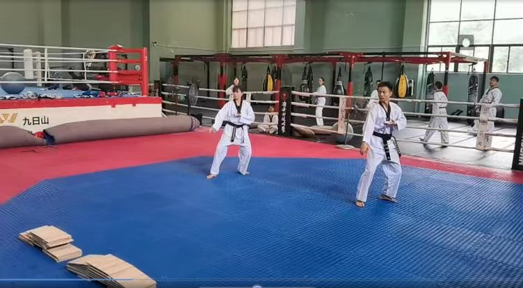我校开展跆拳道、武术项目晋级升段考试