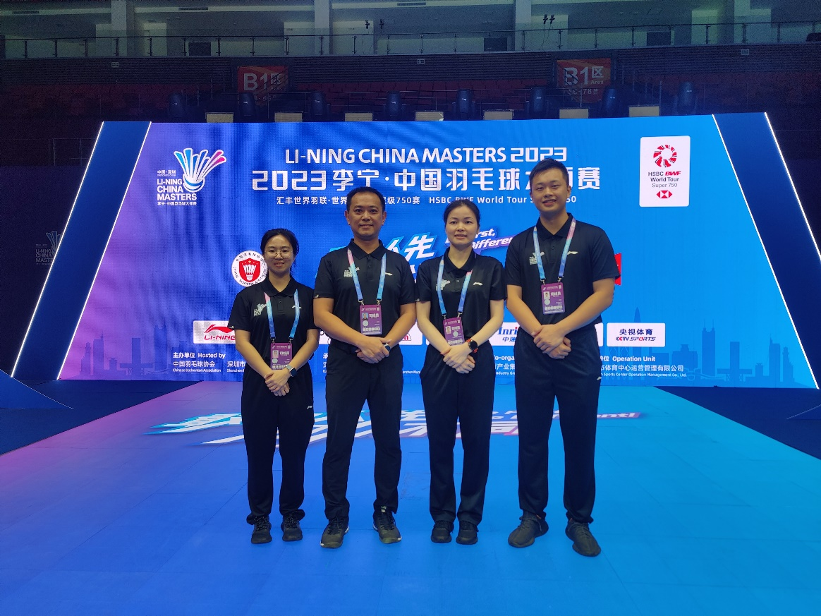 我校体育中心曾煜民老师赴2023年中国羽毛球大师赛参与执裁